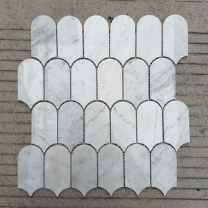 Crazy Pave Marble Mosaic Emperador Dark KLBSD316346 Polished