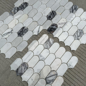 Crazy Pave Marble Mosaic Emperador Dark XXMSD316346 Polished