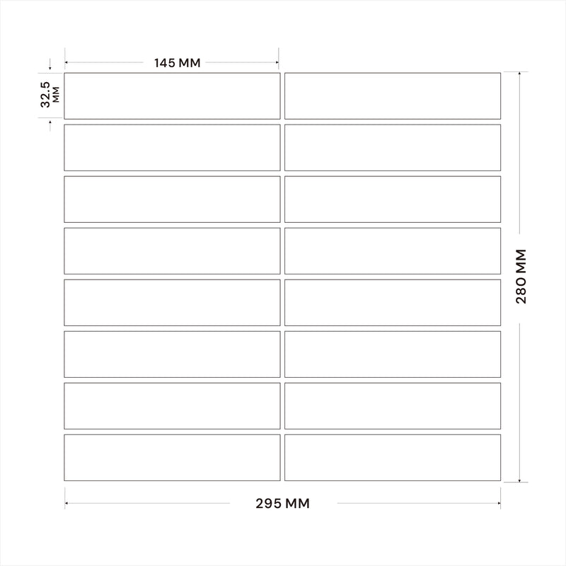 Porcelain Mosaic | Kit Kat | 32.5x145 | SZ101 | Matt