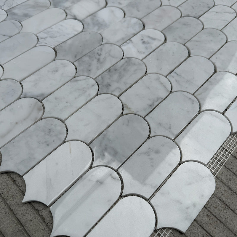 Crazy Pave Marble Mosaic Emperador Dark KLBSD316346 Polished