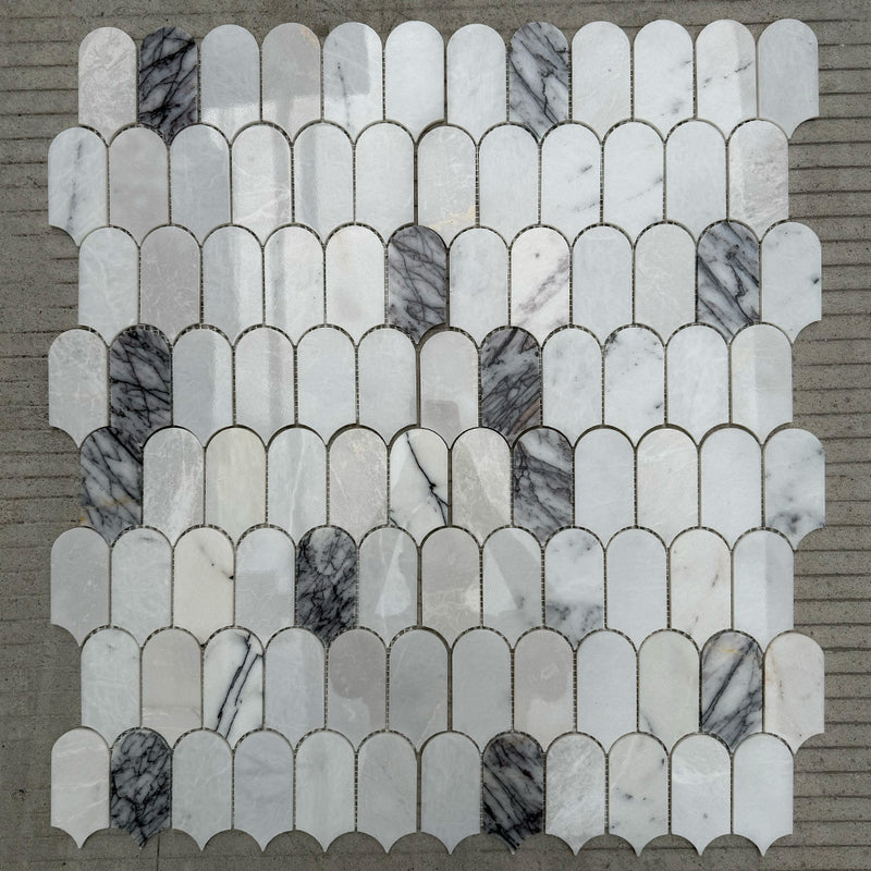 Crazy Pave Marble Mosaic Emperador Dark XXMSD316346 Polished