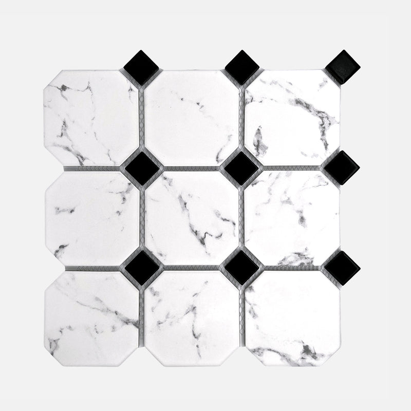 Porcelain Mosaic | Carrara | 95x95 | KJ95202 | Matt