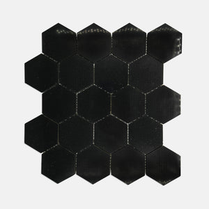 Hexagon Marble Mosaic Black LB05 Polished