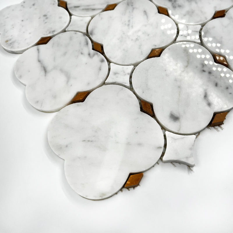 Special Marble Mosaic White Steel LW32 Polished