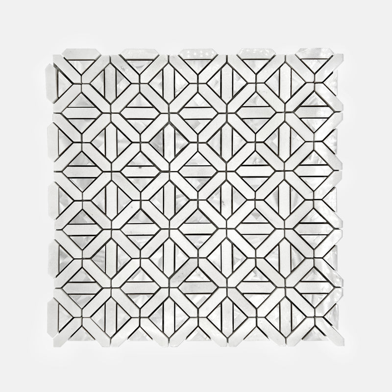 Special Marble Mosaic Yugoslavia White LW39 Polished