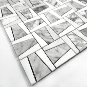 Special Marble Mosaic Yugoslavia Carrara White LW40 Polished
