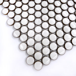 Porcelain Mosaic | Penny Round | D19 | NKJ1941 | Gloss