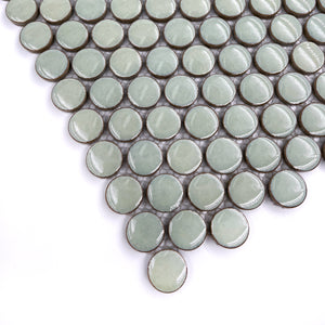 Porcelain Mosaic | Penny Round | D19 | NKJ1942 | Gloss