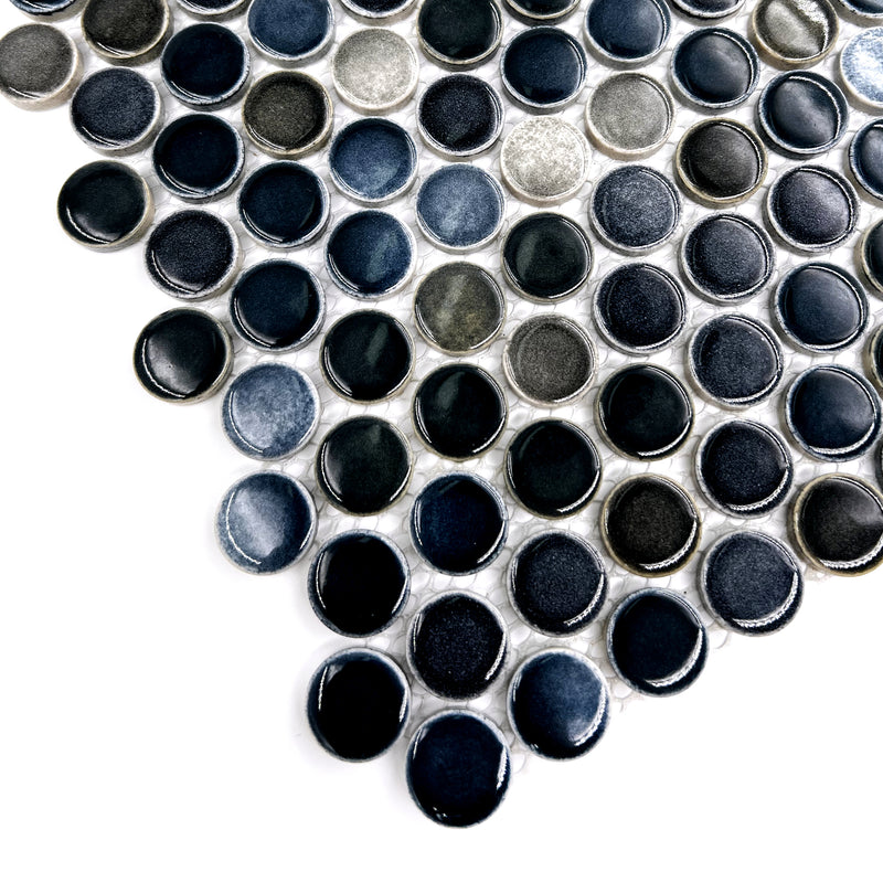 Porcelain Mosaic | Penny Round | D19 | NKJ1953 | Gloss